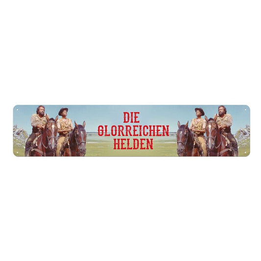 Bud Spencer & Terence Hill Blechschild Die glorreichen Helden 46 x 10 cm - Smalltinytoystore