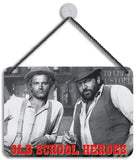 Bud Spencer & Terence Hill Blechschild Old School Heroes 16,5 x 11,5 cm - Smalltinytoystore