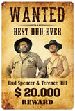 Bud Spencer & Terence Hill Blechschild Wanted 20 x 30 cm - Smalltinytoystore