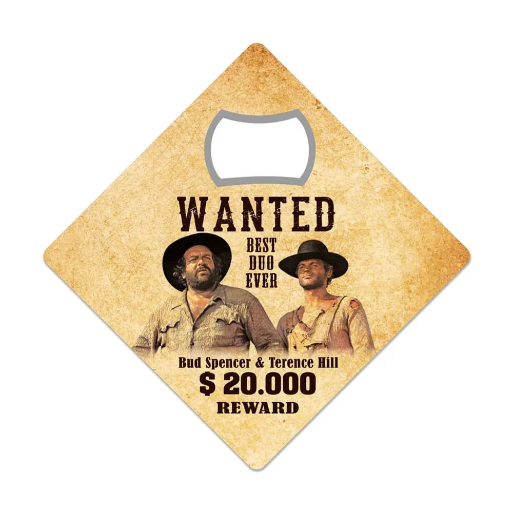 Bud Spencer & Terence Hill Flaschenöffner Magnet Wanted - Smalltinytoystore