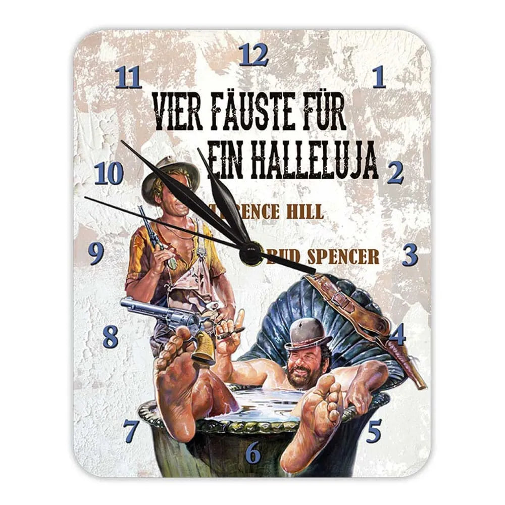 Bud Spencer & Terence Hill Wanduhr Vier Fäuste für ein Halleluja - Smalltinytoystore