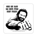 Bud Spencer Bierdeckel aus Blech Faust Pferd 10 x 10 cm - Smalltinytoystore