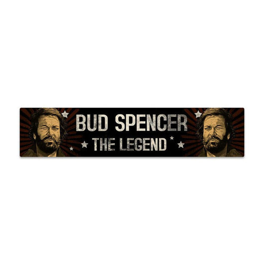 Bud Spencer Blechschild mit Magnet The Legend 16 x 3,5 cm - Smalltinytoystore