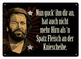 Bud Spencer Blechschild Nun guck' ihn dir an,... 10 x 15 cm - Smalltinytoystore