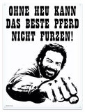 Bud Spencer Blechschild Pferd Faust 30 x 40 cm - Smalltinytoystore