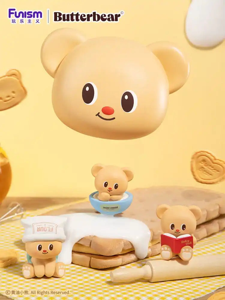 Butterbear Baked with Love Series Minifiguren 3er-Pack Chubby Face 10 cm Display (6) - Smalltinytoystore
