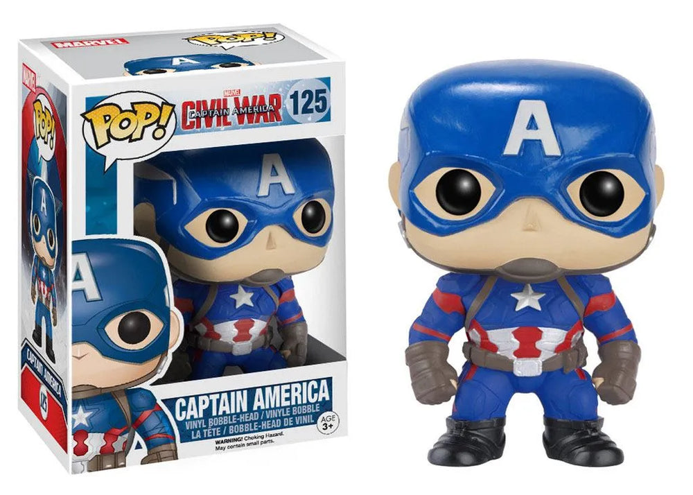 Captain America Civil War POP! Vinyl Wackelkopf Captain America 10 cm - Smalltinytoystore