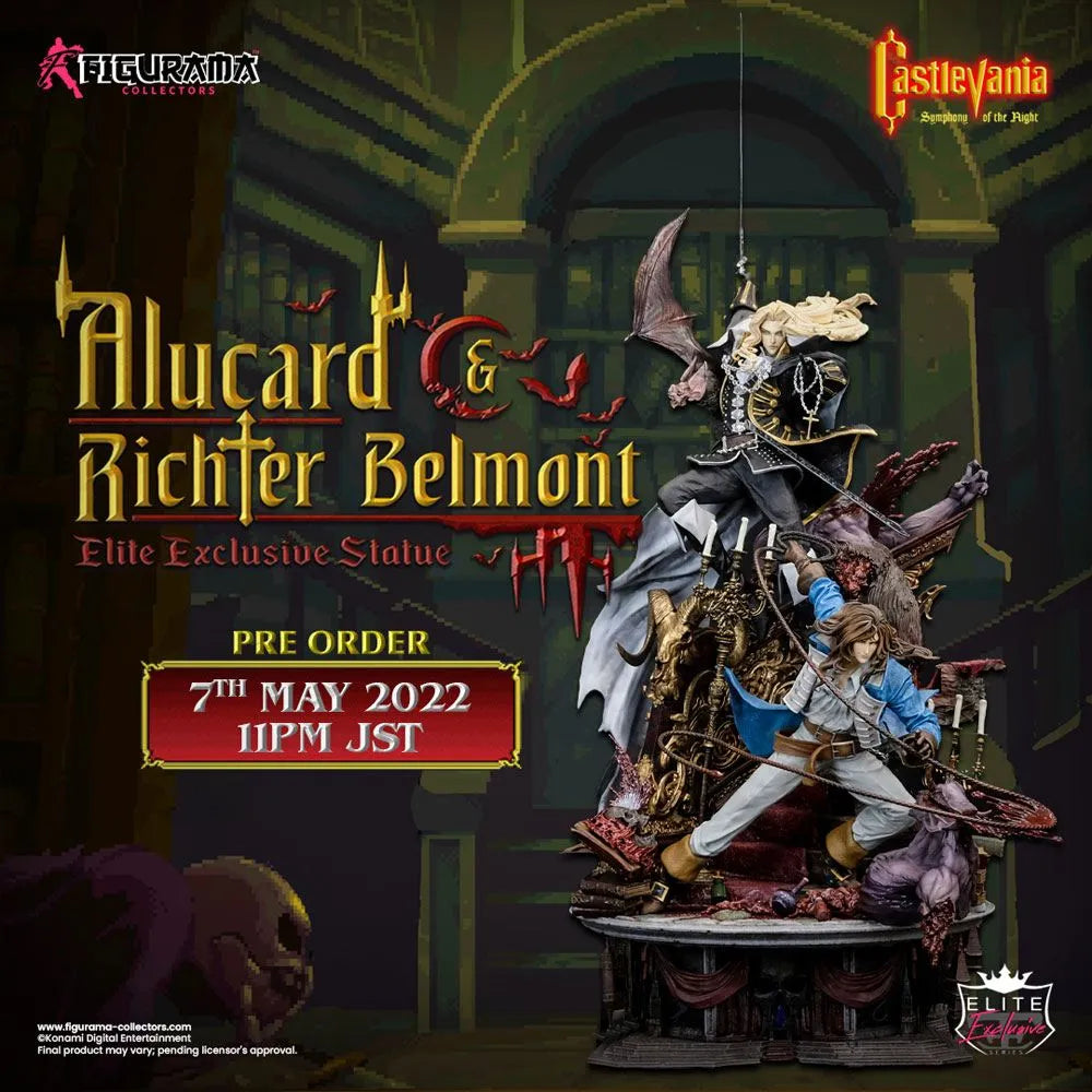 Castlevania: Symphony of the Night Elite Exclusive Statue 1/6 Alucard & Richter Belmont 91 cm - Smalltinytoystore