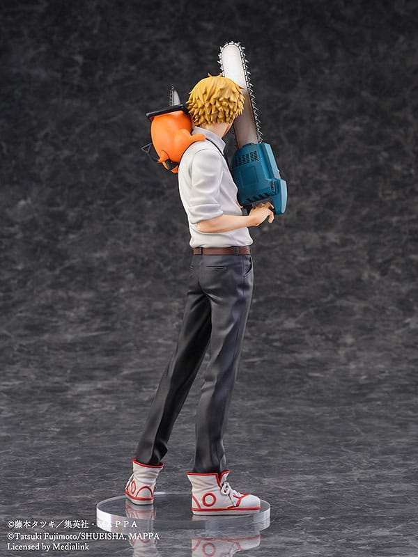 Chainsaw Man S-Fire PVC Statue 1/7 Denji & Pochita 24 cm - Smalltinytoystore