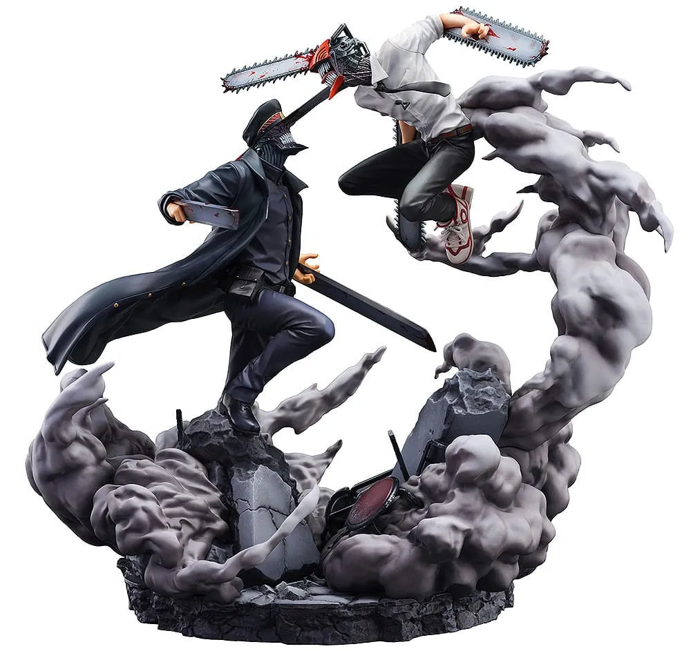 Chainsaw Man Statue Super Situation Figure Chainsaw Man vs. Samurai Sword 26 cm - Smalltinytoystore