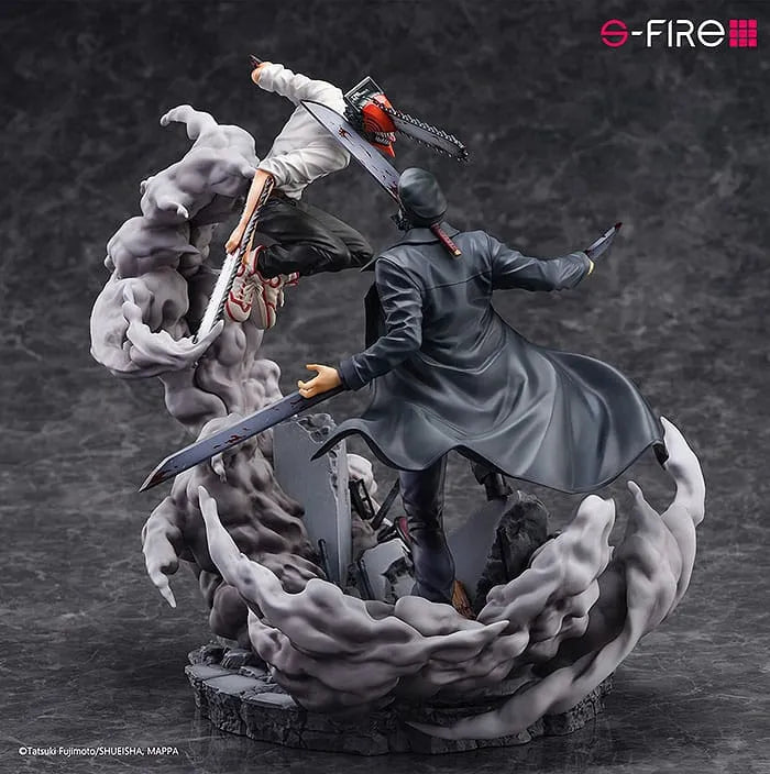 Chainsaw Man Statue Super Situation Figure Chainsaw Man vs. Samurai Sword 26 cm - Smalltinytoystore
