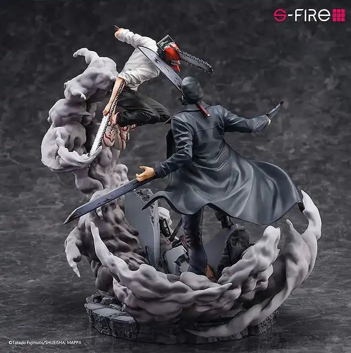 Chainsaw Man Statue Super Situation Figure Chainsaw Man vs. Samurai Sword 26 cm - Smalltinytoystore