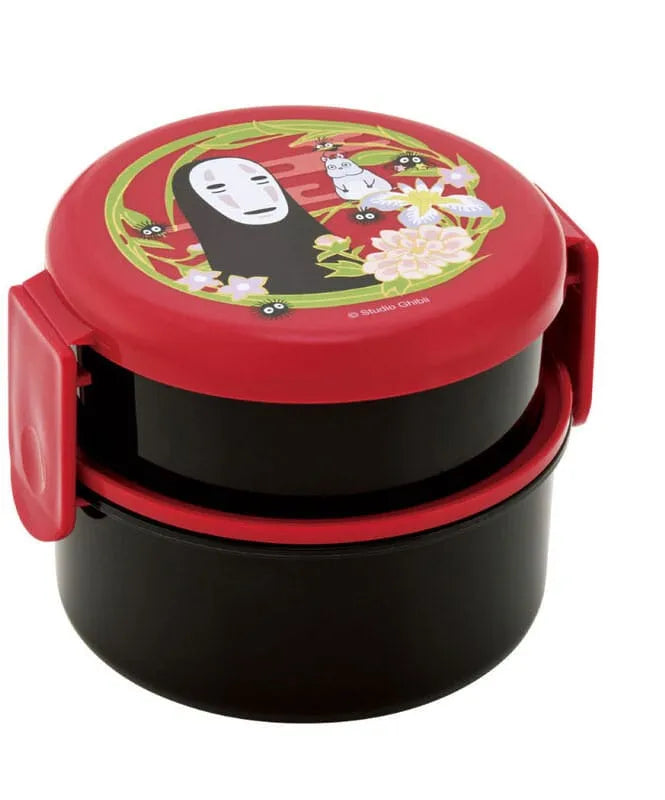 Chihiros Reise ins Zauberland Zweilagige runde Lunchbox No Face Dark Red - Smalltinytoystore