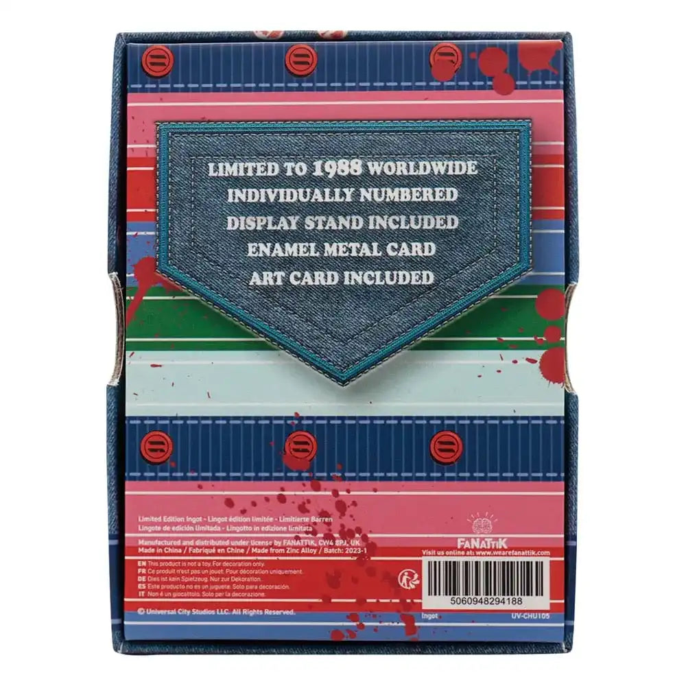 Chucky Die Mörderpuppe mit Spell Card Metallbarren Chucky Limited Edition - Smalltinytoystore