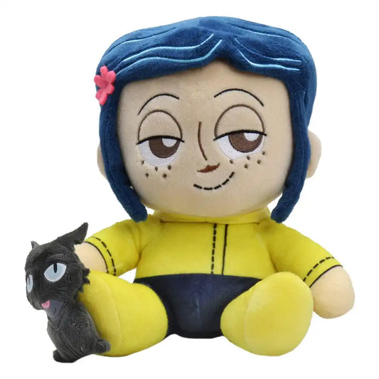 Coraline Phunny Plüschfigur Coraline and the Cat 20 cm - Smalltinytoystore