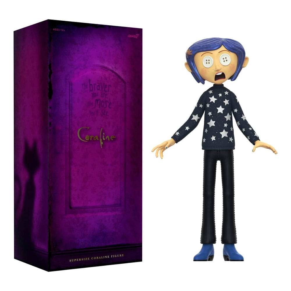 Coraline Supersize Vinyl Actionfigur Coraline (Button Eyes) 40 cm - Smalltinytoystore