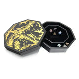 CritStones Arena Würfelteller Black Dragon (Yellow Lid) - Smalltinytoystore