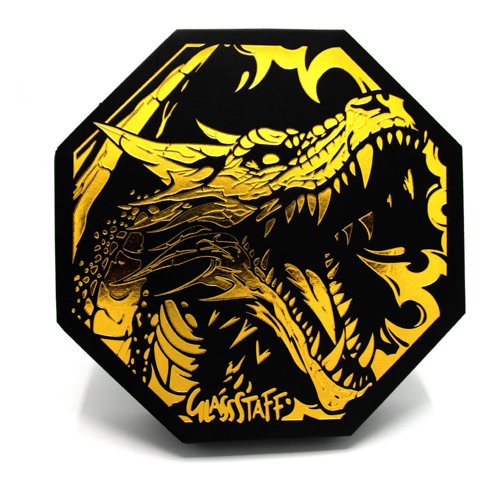CritStones Arena Würfelteller Black Dragon (Yellow Lid) - Smalltinytoystore