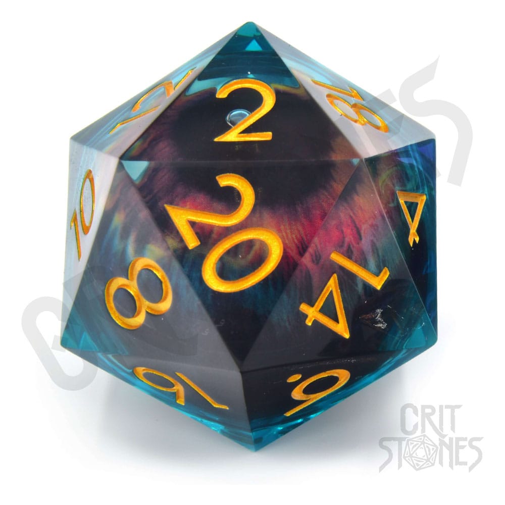 CritStones Liquid Core Würfel D20 Eye of the Oracle 5 cm - Smalltinytoystore
