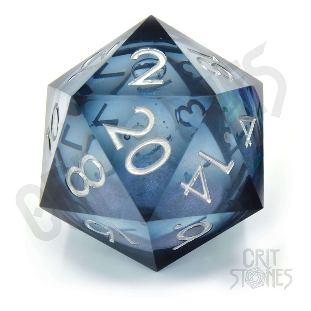 CritStones Liquid Core Würfel D20 Ocean Orb 5 cm - Smalltinytoystore