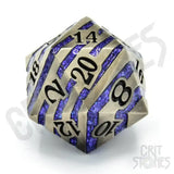 CritStones Metal Würfel D20 Engraved Elder 3 cm