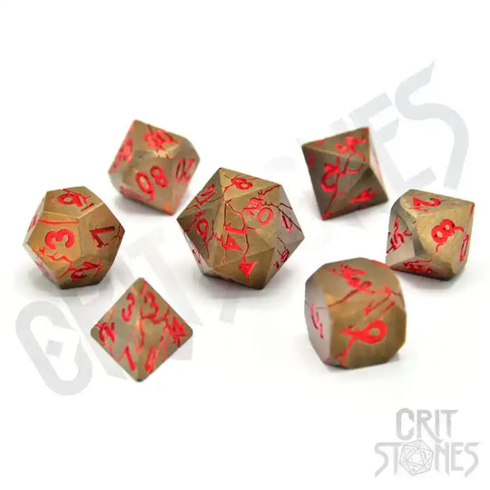 CritStones Metal Würfel Set Rage Within (7) - Smalltinytoystore