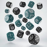 Crosshairs Compact D6 Würfel Set Stürmisch & Schwarz (20) - Smalltinytoystore