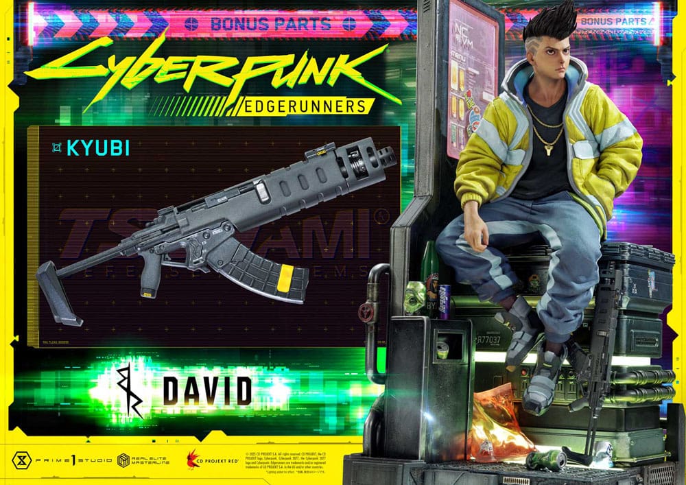 Cyberpunk: Edgerunners Real Elite Masterline Series Statue 1/4 David Deluxe Bonus Version 58 cm - Smalltinytoystore