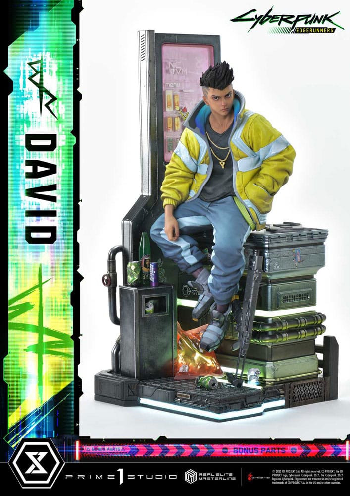 Cyberpunk: Edgerunners Real Elite Masterline Series Statue 1/4 David Deluxe Bonus Version 58 cm - Smalltinytoystore