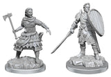 D&D Nolzur's Marvelous Miniatures Miniaturen unbemalt 2er-Pack Human Fighters - Smalltinytoystore
