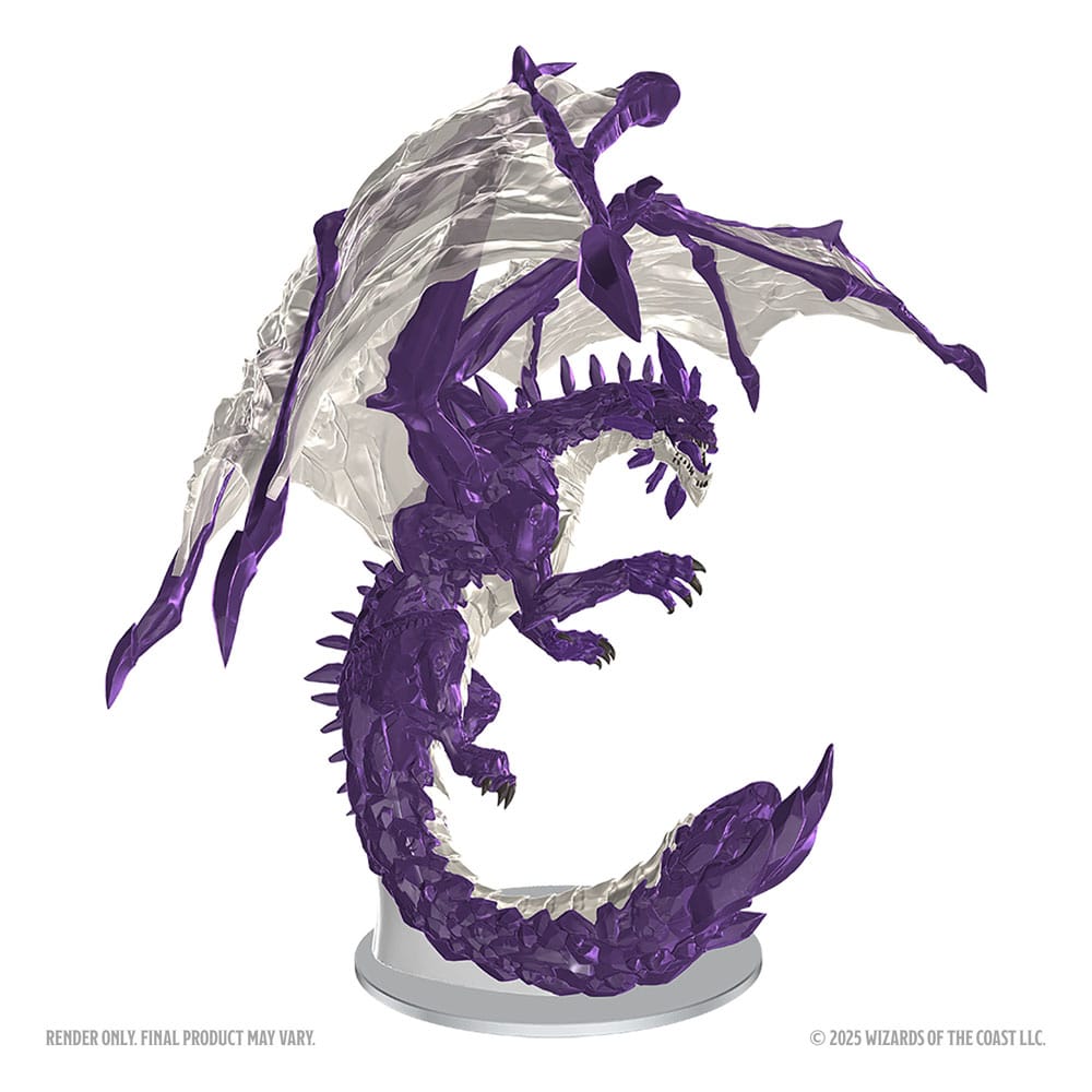 D&D Nolzur's Marvelous Miniatures Miniaturen unbemalt Adult Amethyst Dragon 38 cm - Smalltinytoystore