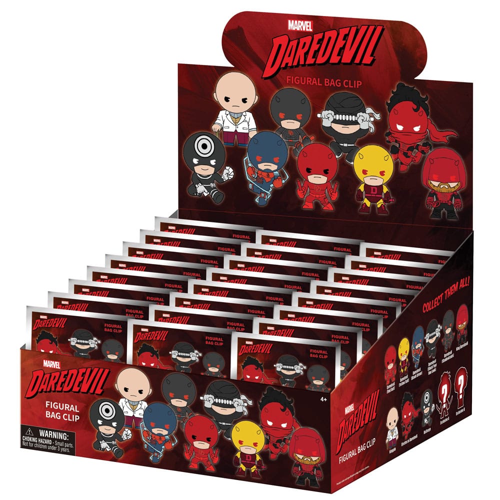 Daredevil 3D PVC-Taschenanhänger Classic Display (24) - Smalltinytoystore