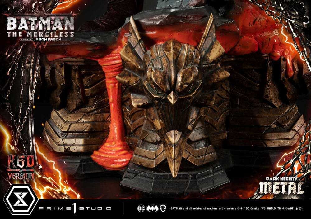 Dark Nights: Death Metal Statue 1/3 The Mericless Red Version 111 cm - Smalltinytoystore