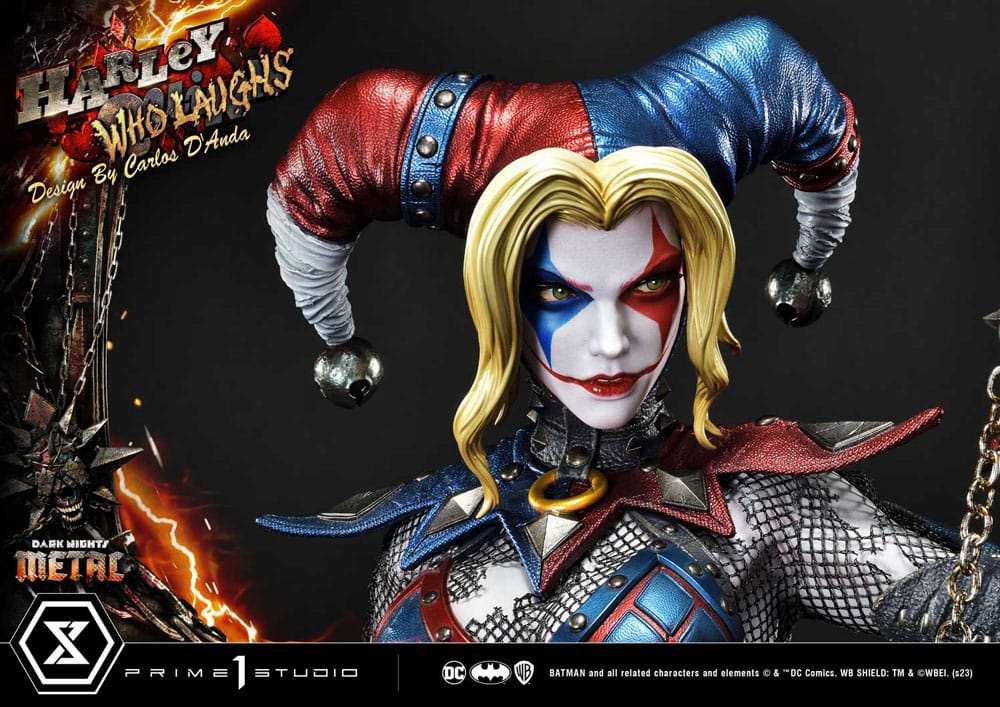 Dark Nights: Metal Museum Masterline Series Statue 1/3 Harley Quinn Who Laughs Concept Design by Caelos D`anda Deluxe Bonus Version 78 cm - Smalltinytoystore