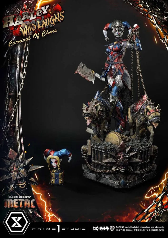 Dark Nights: Metal Museum Masterline Series Statue 1/3 Harley Quinn Who Laughs Concept Design by Caelos D`anda Regular Version 78 cm - Smalltinytoystore