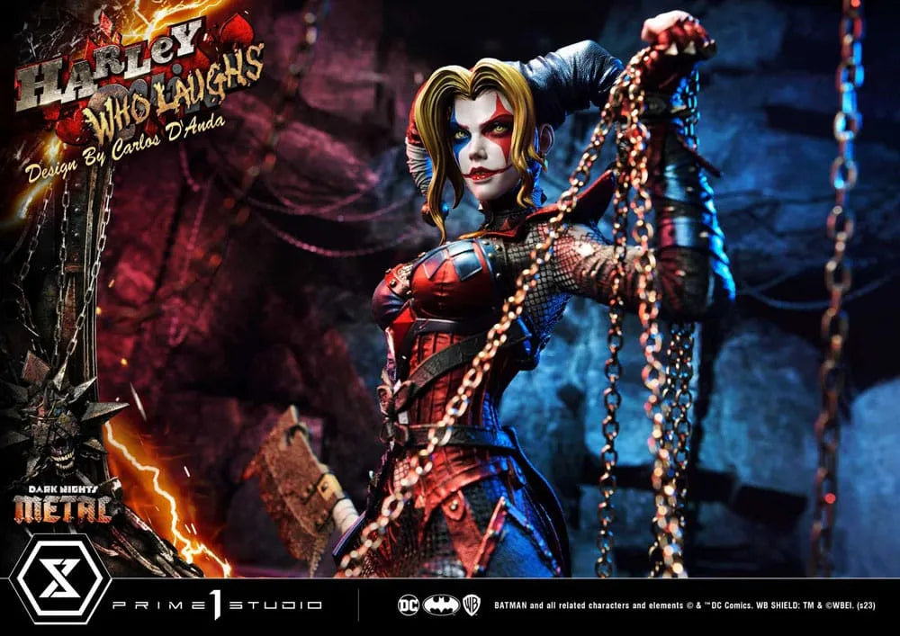 Dark Nights: Metal Museum Masterline Series Statue 1/3 Harley Quinn Who Laughs Concept Design by Caelos D`anda Regular Version 78 cm - Smalltinytoystore