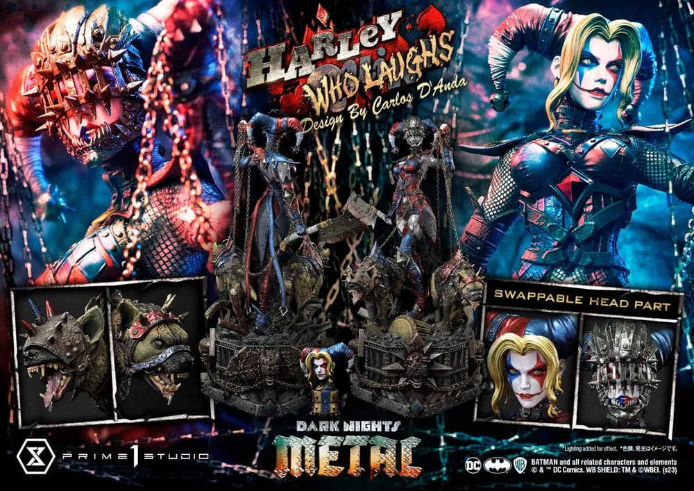 Dark Nights: Metal Museum Masterline Series Statue 1/3 Harley Quinn Who Laughs Concept Design by Caelos D`anda Regular Version 78 cm - Smalltinytoystore