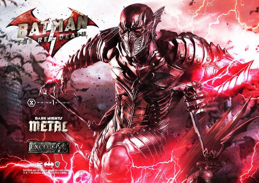 Dark Nights: Metal Statuen 1/3 The Red Death & The Red Death Exclusive 75 cm Sortiment (3) - Smalltinytoystore