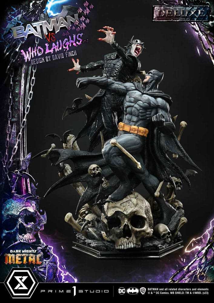 Dark Nights: Metal Ultimate Premium Masterline Series Statue 1/4 Batman VS Batman Who Laughs Deluxe Bonus Version 67 cm - Smalltinytoystore