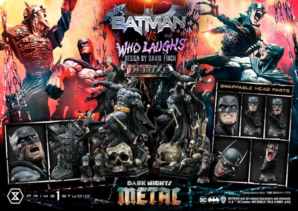 Dark Nights: Metal Ultimate Premium Masterline Series Statue 1/4 Batman VS Batman Who Laughs Deluxe Version 67 cm - Smalltinytoystore