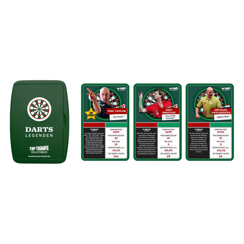 Darts Kartenspiel Top Trumps Collectables Legenden *Deutsche Version* - Smalltinytoystore