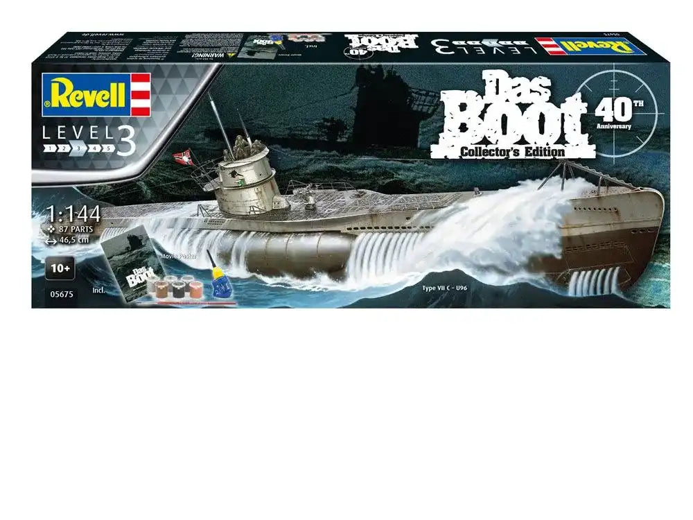 Das Boot Modellbausatz Geschenk-Set 1/144 U-Boot U96 Typ VII C 40th Anniversary 46 cm - Smalltinytoystore