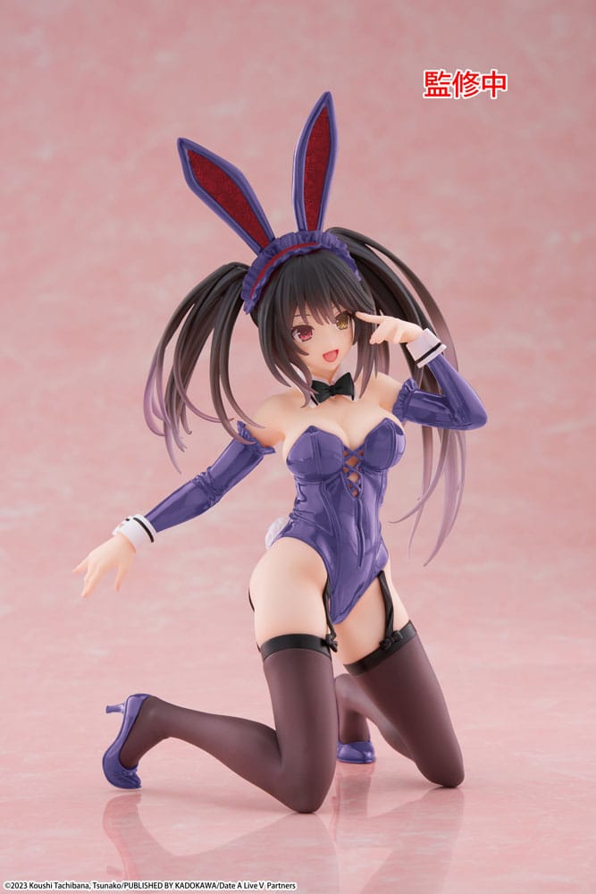 Date A Live V PVC Statue Desktop Cute Figure Kurumi Tokisaki Bunny Ver. Renewal 13 cm - Smalltinytoystore