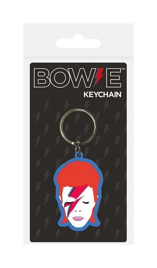David Bowie Gummi-Schlüsselanhänger Aladdin Sane 6 cm - Smalltinytoystore