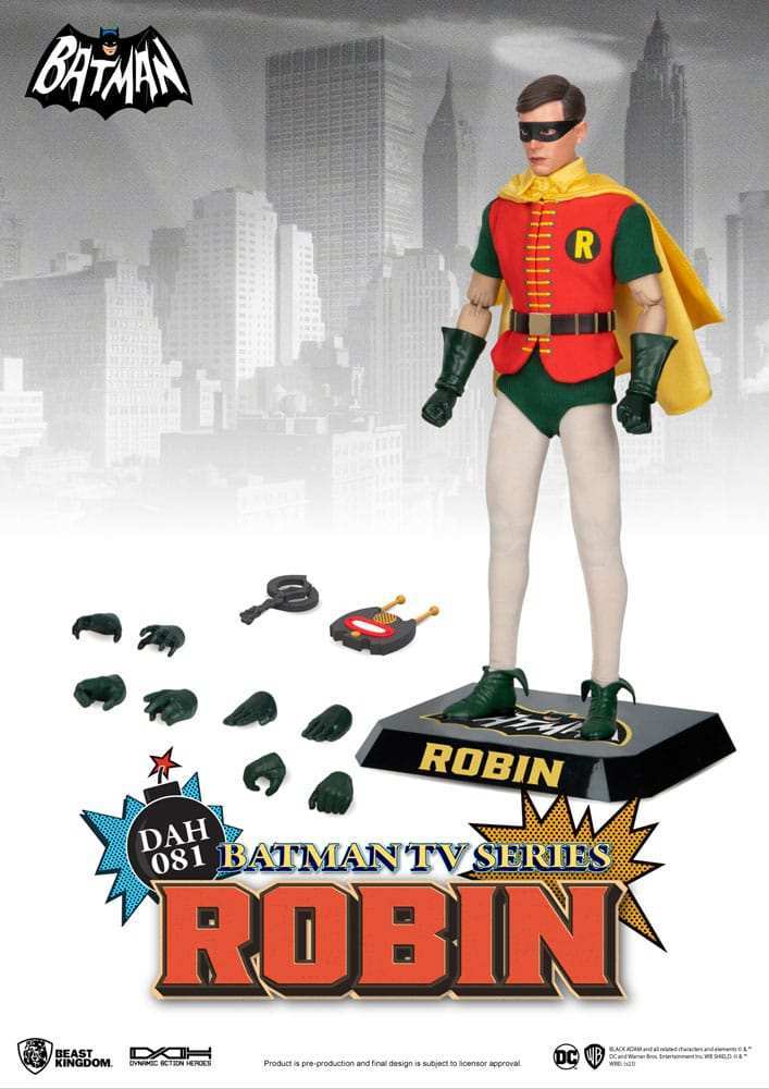 DC Comics Dynamic 8ction Heroes 1/9 Robin 66 TV Series Batman 24 cm - Smalltinytoystore
