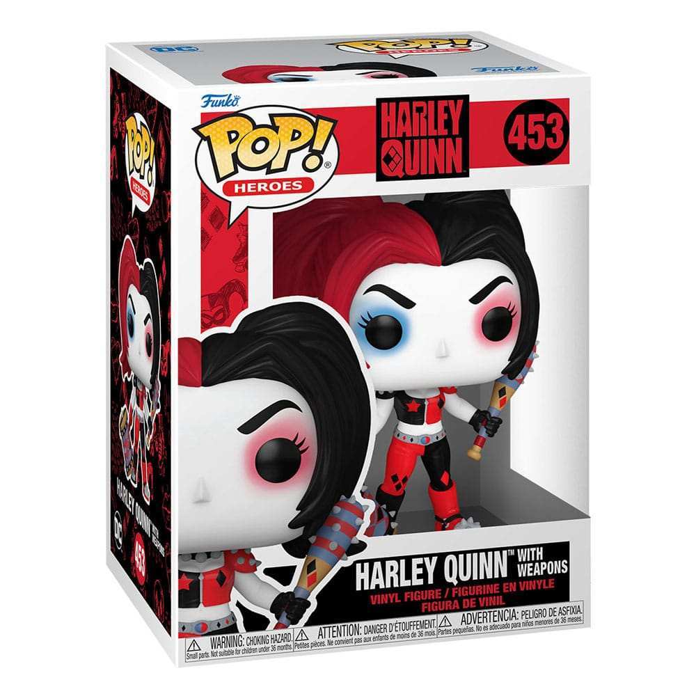 DC Comics: Harley Quinn Takeover POP! Heroes Vinyl Figur Harley with Weapons 9 cm - Smalltinytoystore
