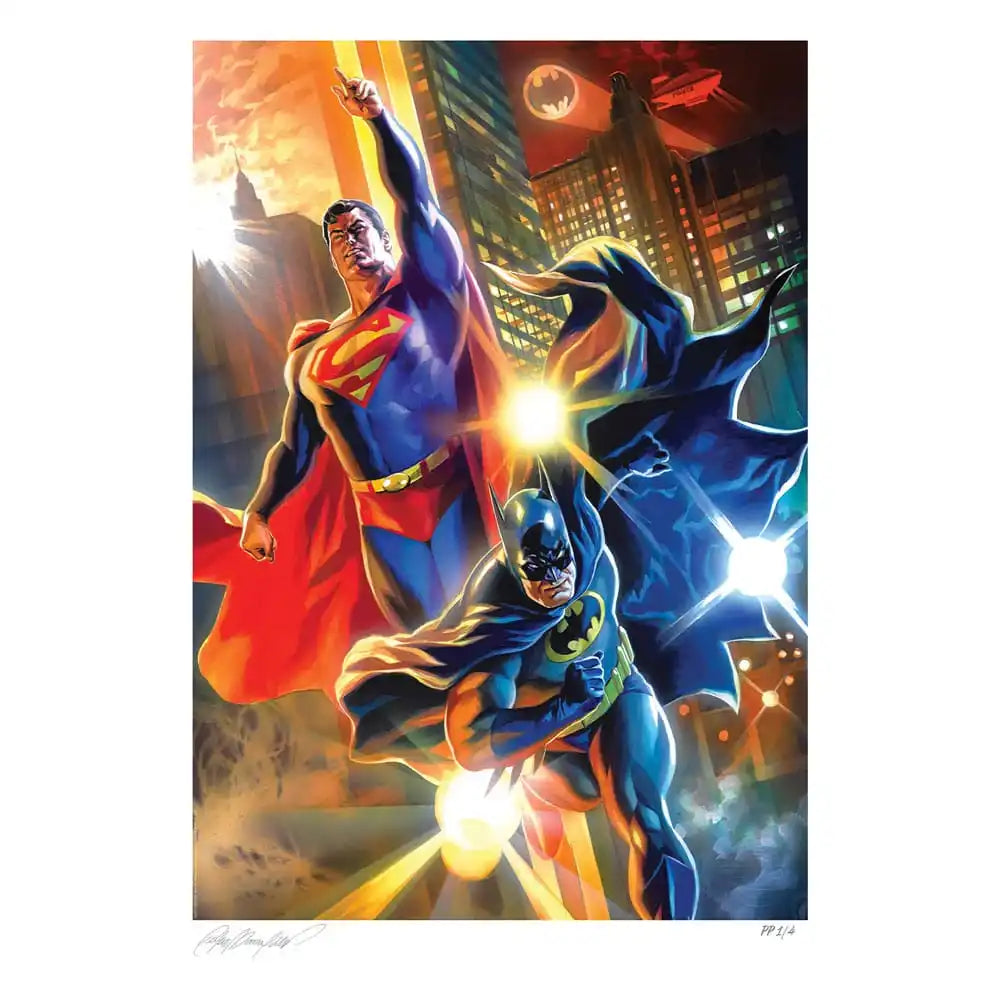 DC Comics Kunstdruck Batman & Superman: World's Finest 61 x 46 cm - ungerahmt - Smalltinytoystore