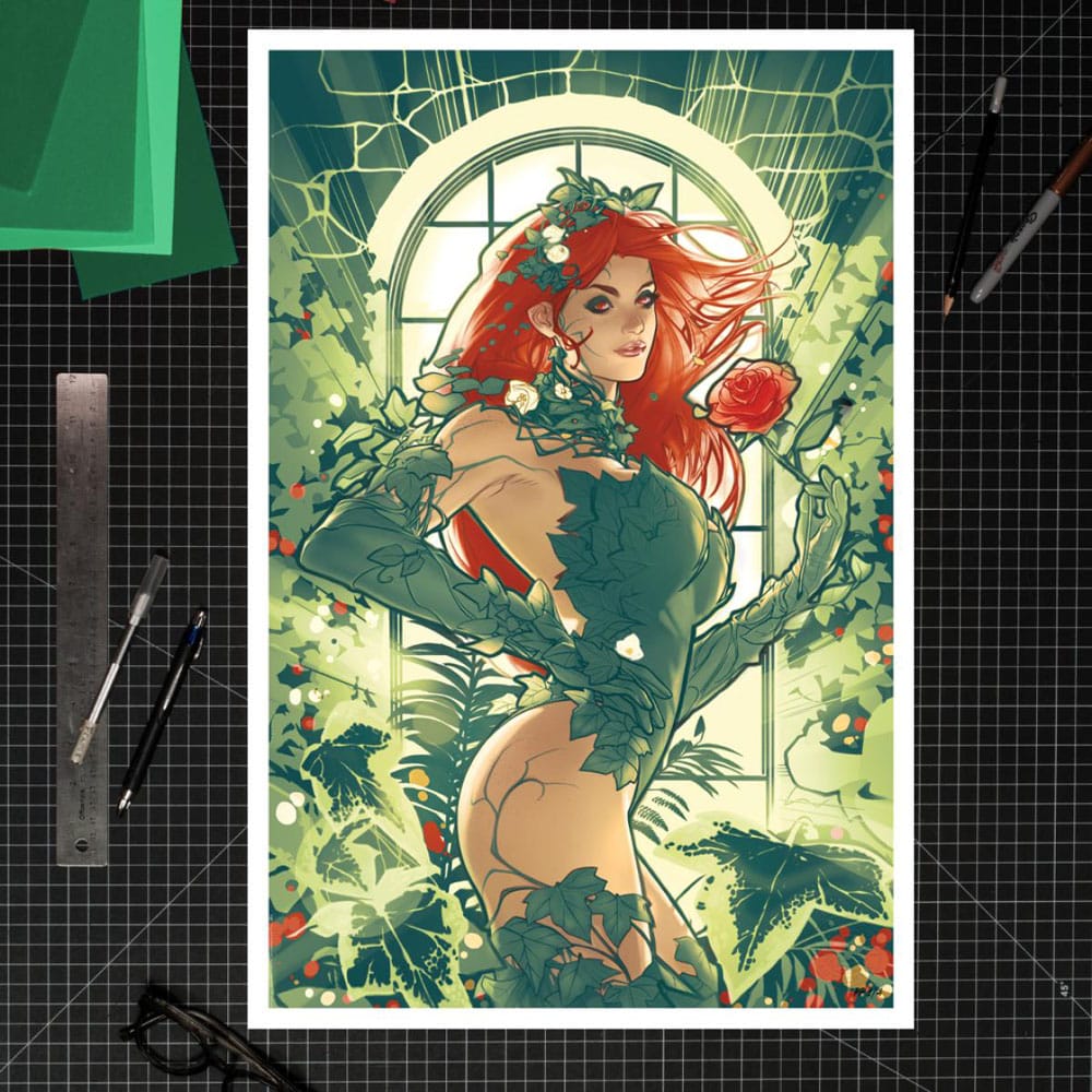 DC Comics Kunstdruck Poison Ivy 41 x 61 cm - ungerahmt - Smalltinytoystore