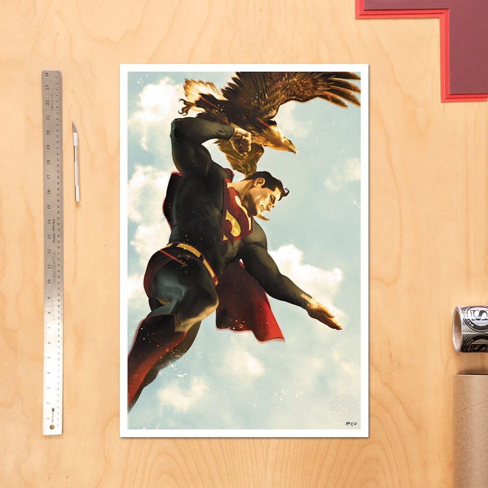 DC Comics Kunstdruck Superman 61 x 41 cm - ungerahmt - Smalltinytoystore