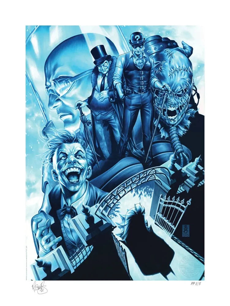 DC Comics Kunstdruck The Gates of Arkham 46 x 61 cm - ungerahmt - Smalltinytoystore